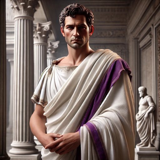 ancient roman senator toga