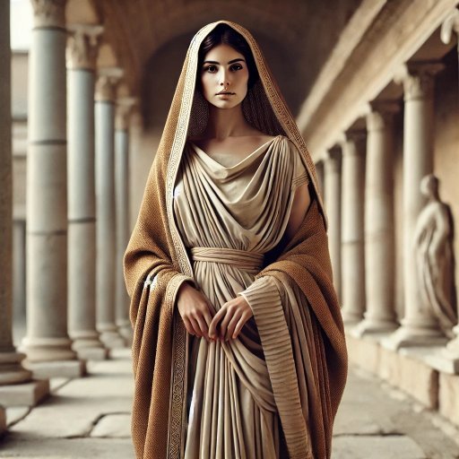 ancient roman woman palla